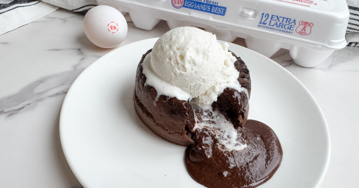 Air Fryer Protein Chocolate Lava Cake Recipe | Eggland's Best