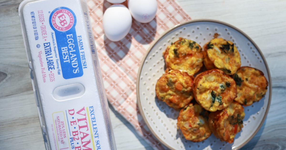 Cheesy Egg & Veggie muffins Recipe | Eggland's Best