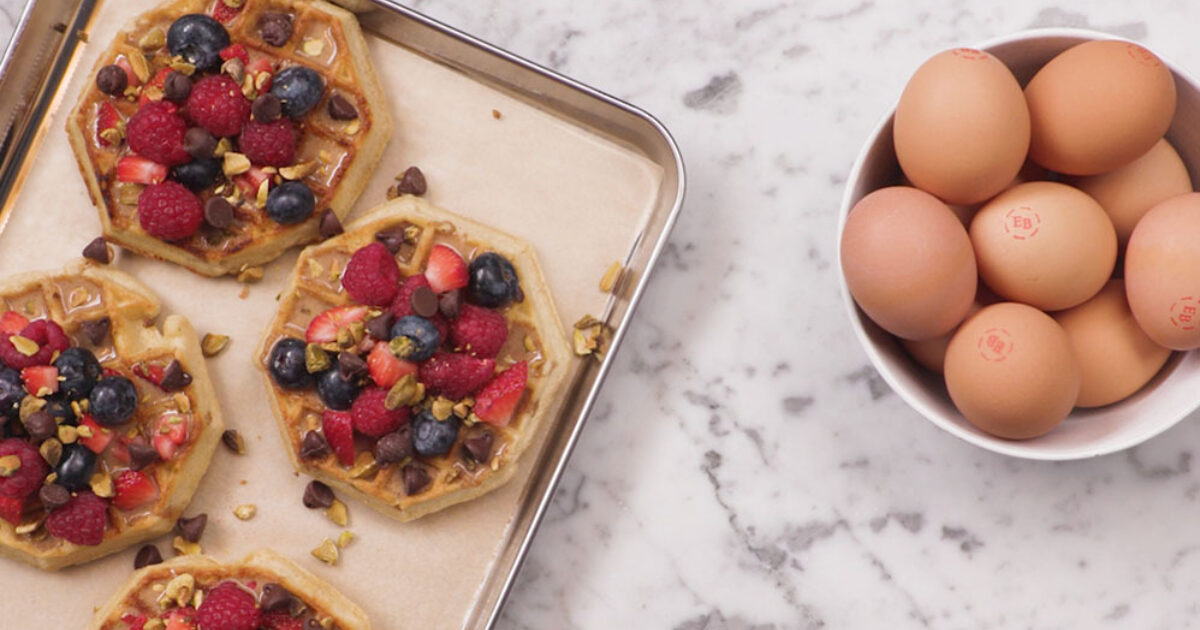 Custard Waffles with Berries, Pistachios, and… | Eggland's Best