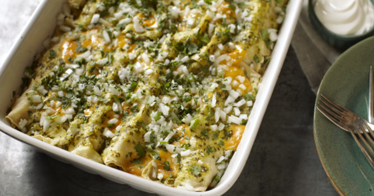 Enchilada Egg Bake with Fresh Salsa Verde Recipe | Eggland's Best