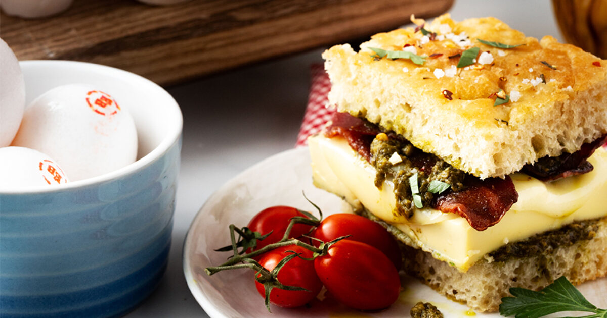 Freezer Egg Sandwiches on Focaccia Bread Recipe | Eggland's Best