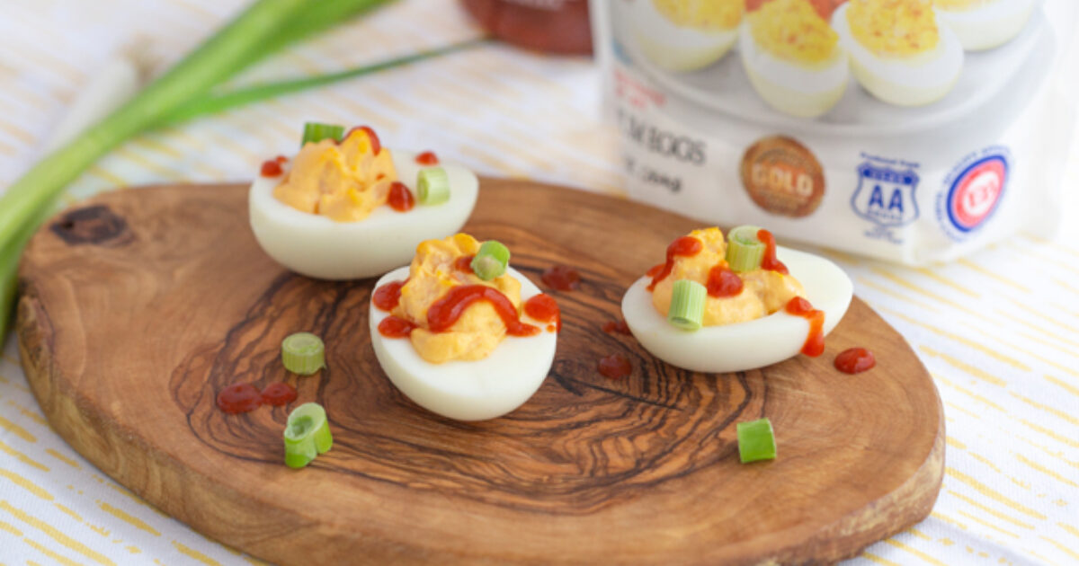 Smoked Deviled Egg with Shrimp Poke Recipe | Eggland's Best