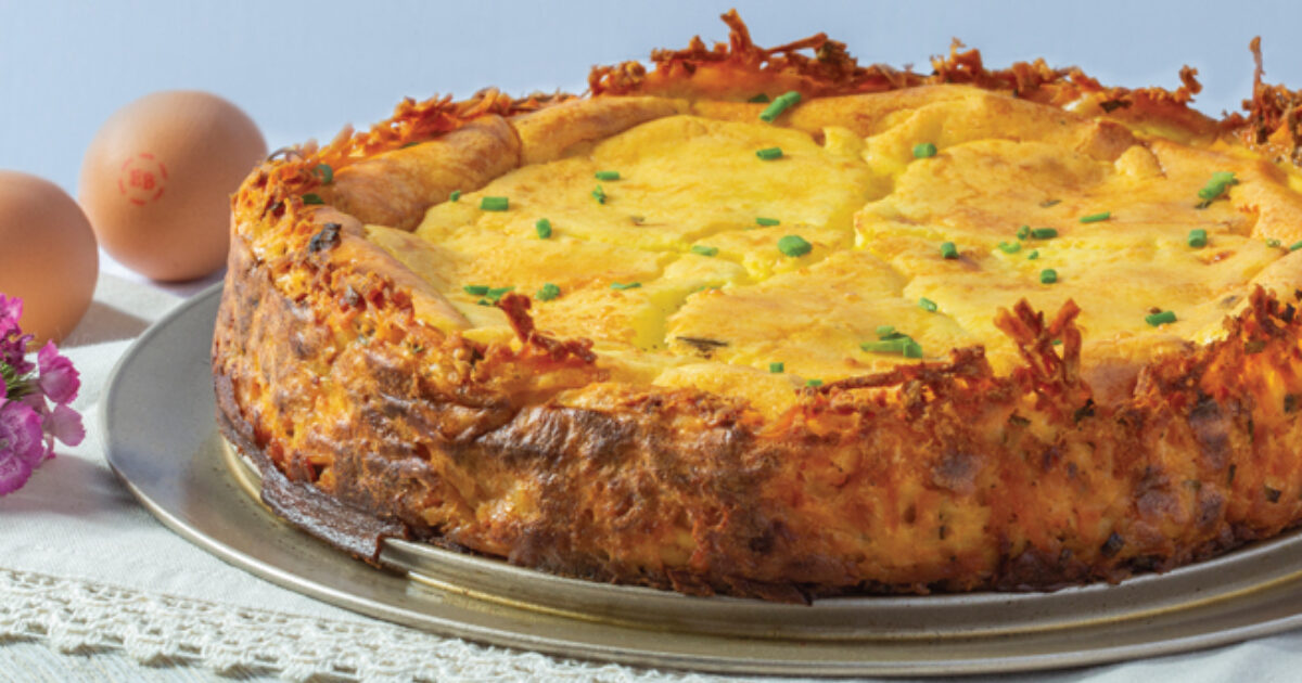 Hash Brown & Chive Goat Cheese Quiche Recipe | Eggland's Best