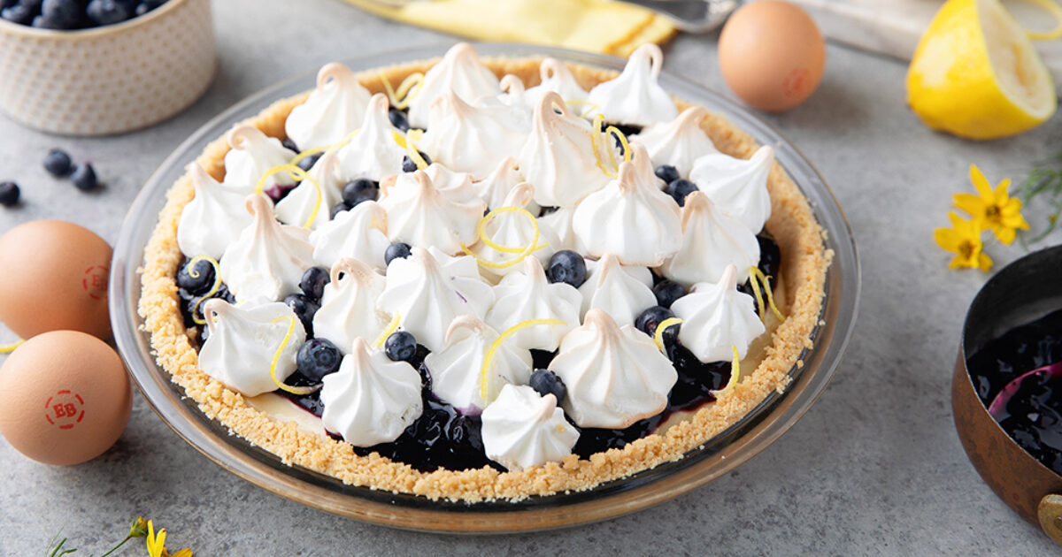 Meringue Kissed Lemon Pudding Pie with Wild Berry… | Eggland's Best