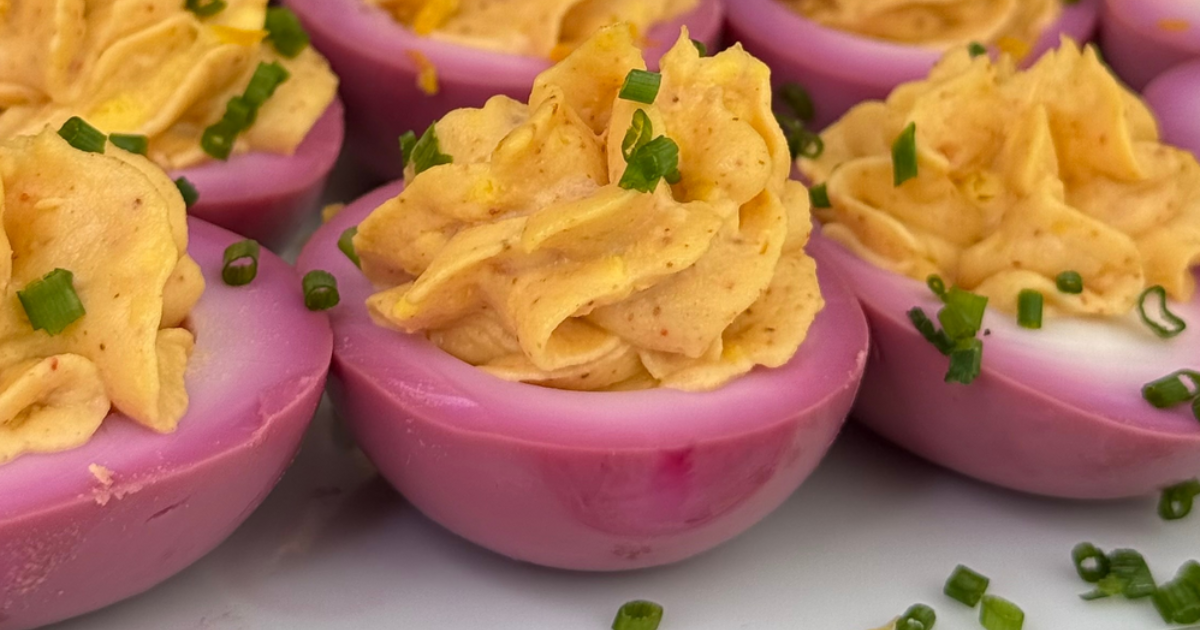 Perfectly Pink Deviled Eggs Recipe | Eggland's Best