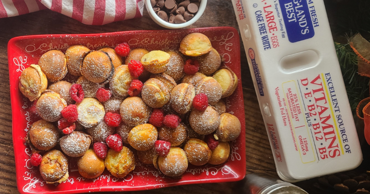 Raspberry & Chocolate Pancake Puffs (Aebleskivers)… | Eggland's Best