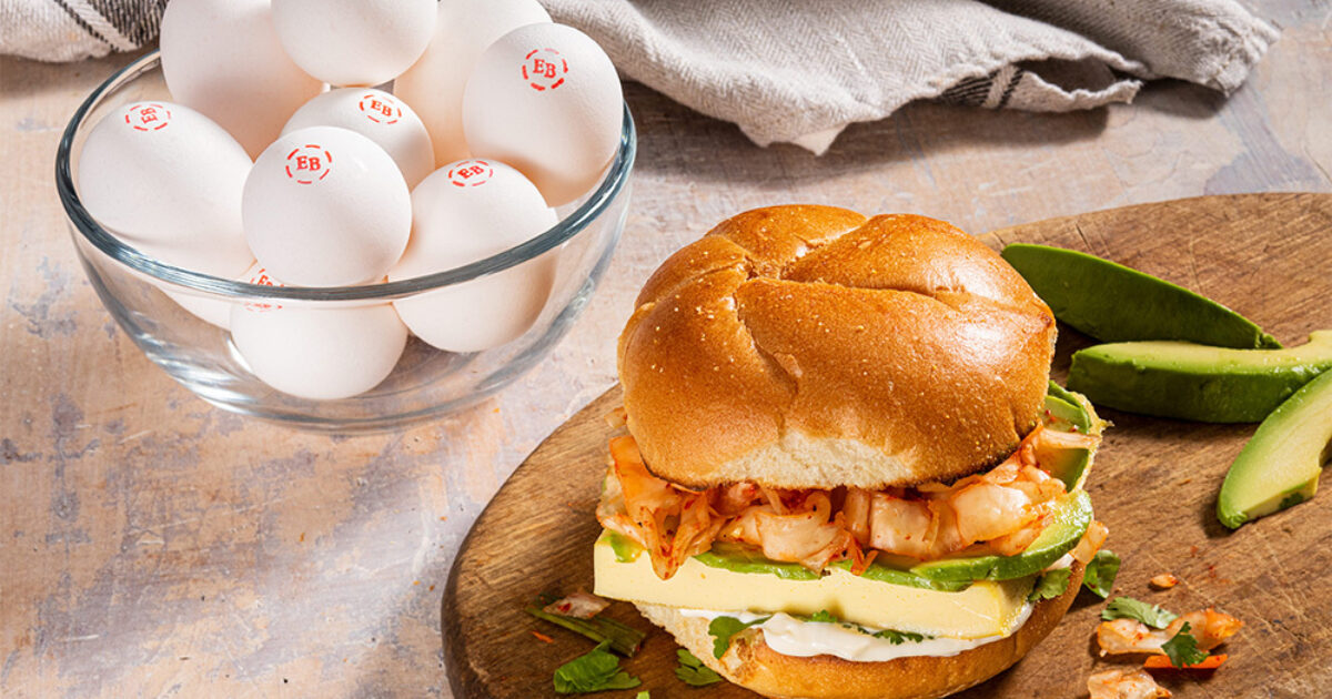 Egg, Kimchi, and Avocado Sandwiches Recipe | Eggland's Best