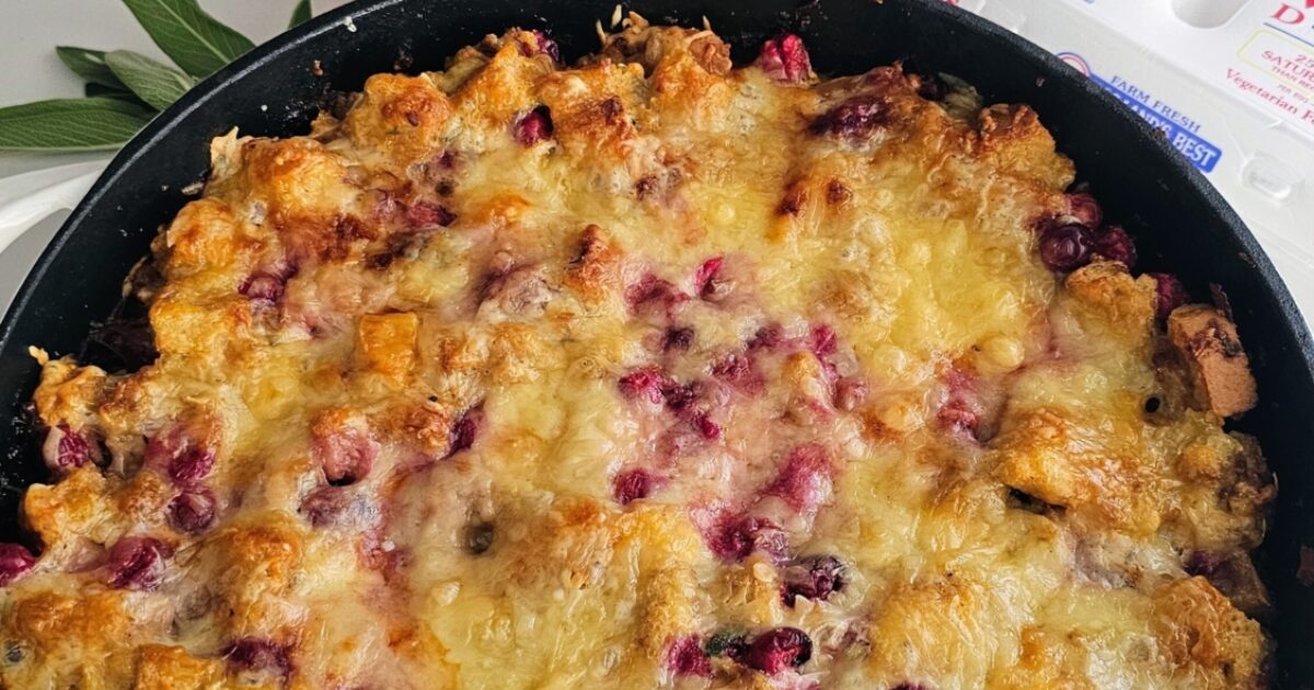Savory Sausage, Apple &amp; Cranberry Bread Pudding… | Eggland's Best