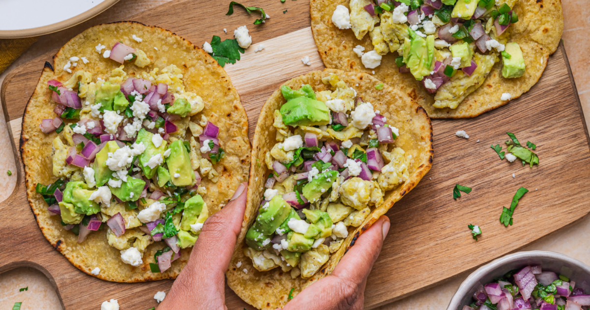 Scrambled Egg Tacos with Cranberry Salsa Recipe | Eggland's Best