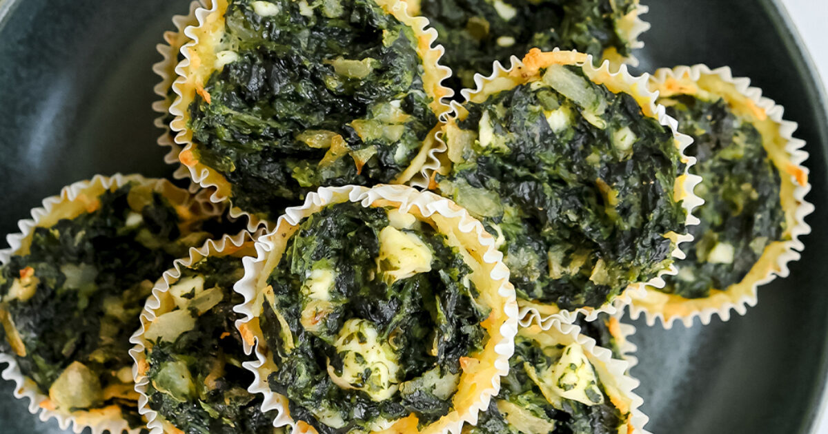 Spinach and Feta Hashbrown Quiche Bites Recipe | Eggland's Best