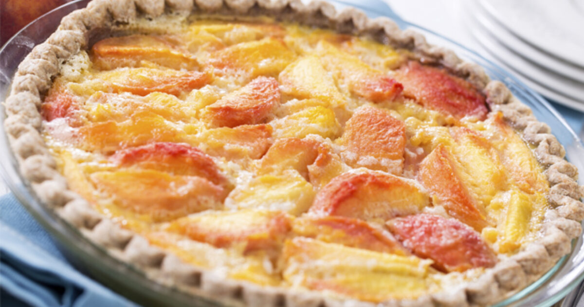 Sweet Peach Custard Pie Recipe | Eggland's Best