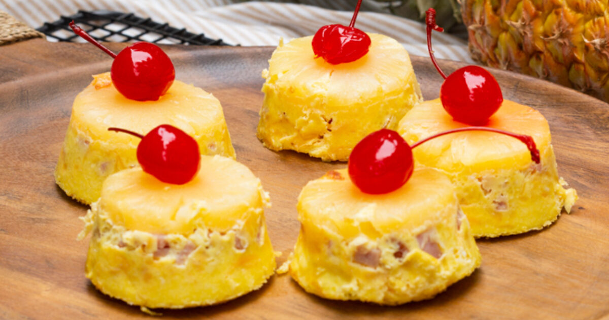 Pineapple Upside Down Omelette Cups Recipe | Eggland's Best
