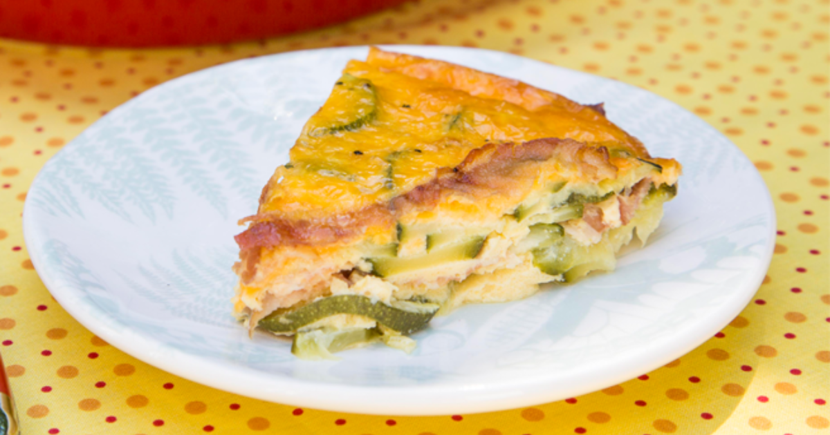 Zucchini &amp; Bacon Egg Bake Recipe | Eggland's Best