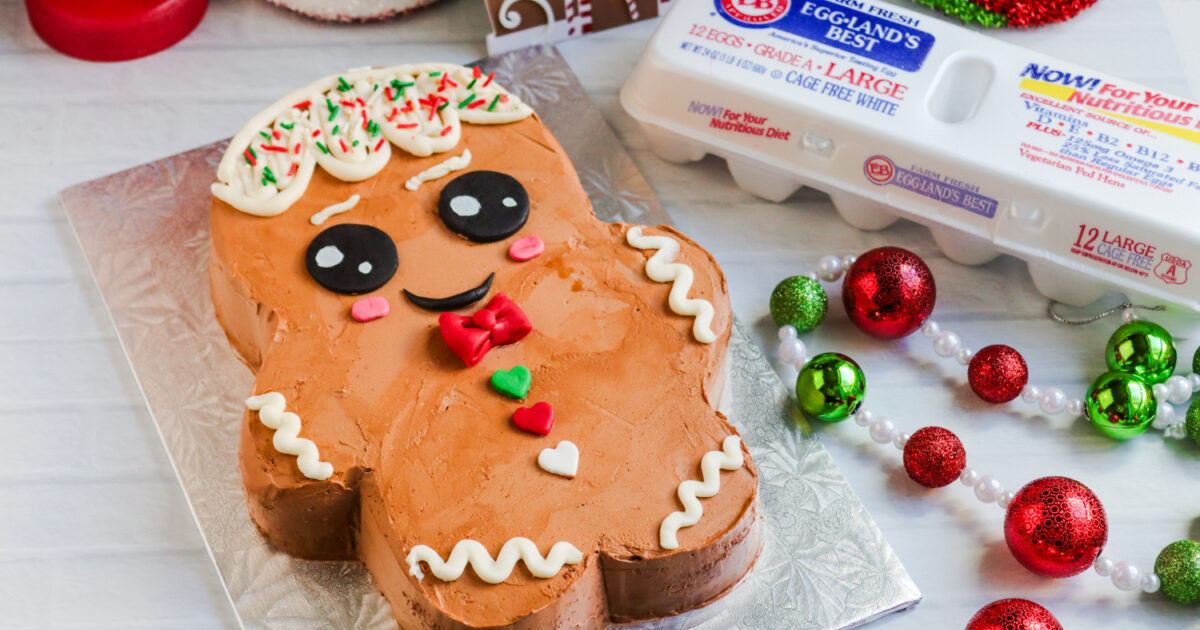 Cute Gingerbread Man Shaped Cake with Gingerbread… | Eggland's Best
