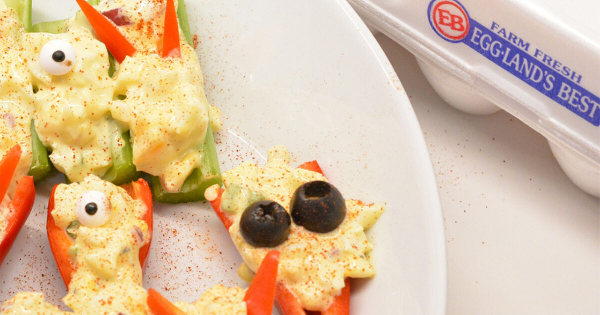 Devilish Egg Salad Stuffed Veggies Recipe | Eggland's Best