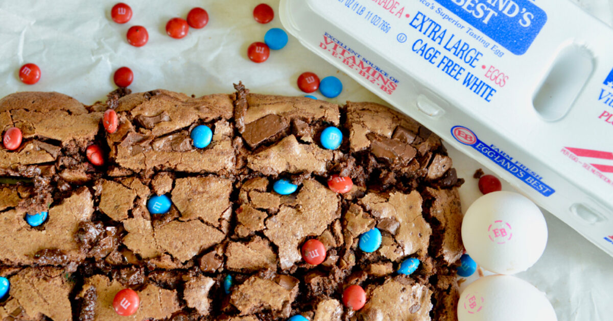 Patriotic Fudgy Brownies Recipe | Eggland's Best