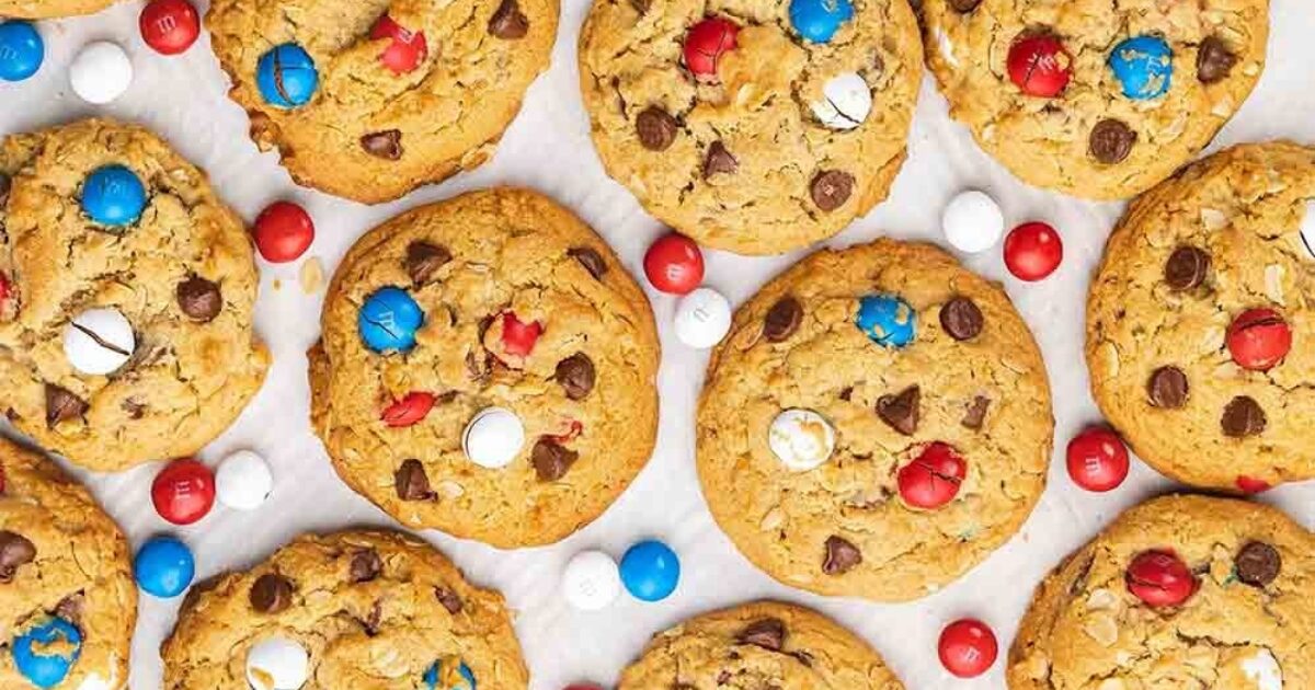 Patriotic Monster Cookies Recipe | Eggland's Best