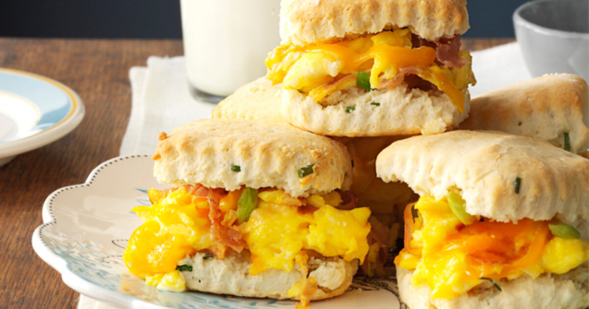 Prosciutto and Cheddar Breakfast Biscuits Recipe | Eggland's Best