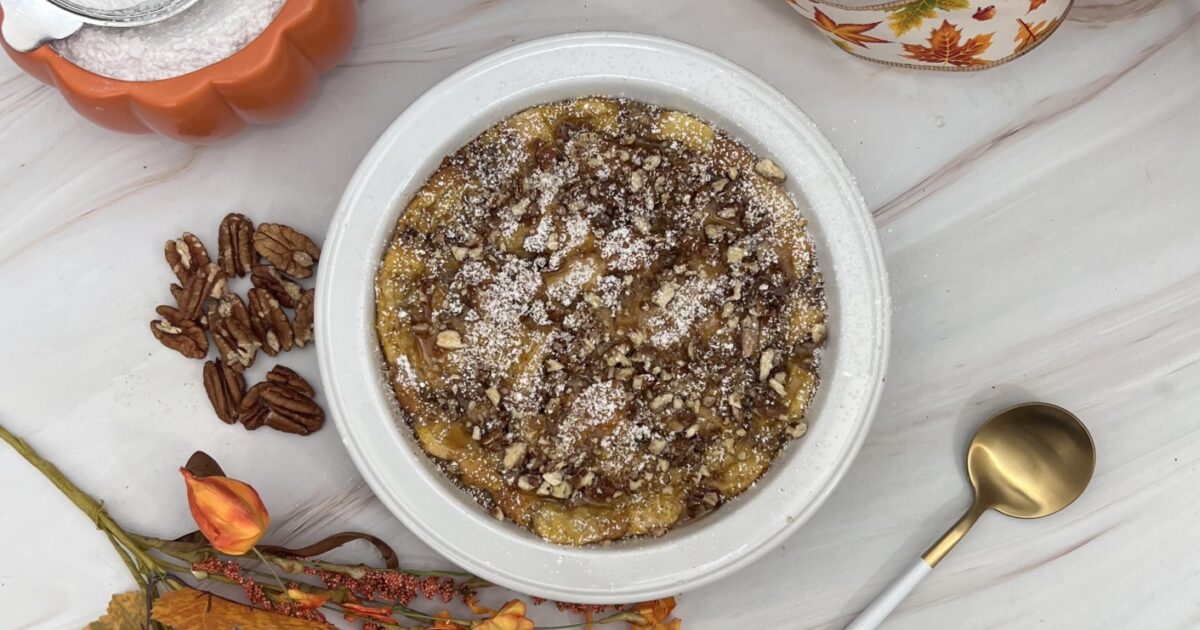 Pumpkin Pecan Bread Pudding Recipe | Eggland's Best