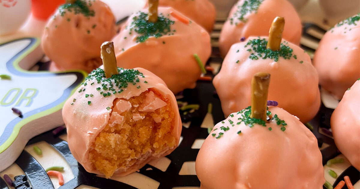 Easy Pumpkin-Shaped Cake Balls Recipe | Eggland's Best
