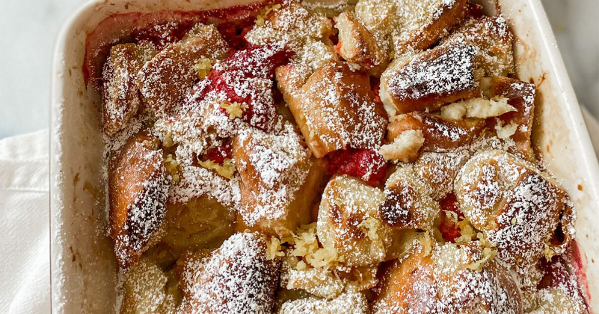 Raspberry-Lemon Breakfast Strata Recipe | Eggland's Best