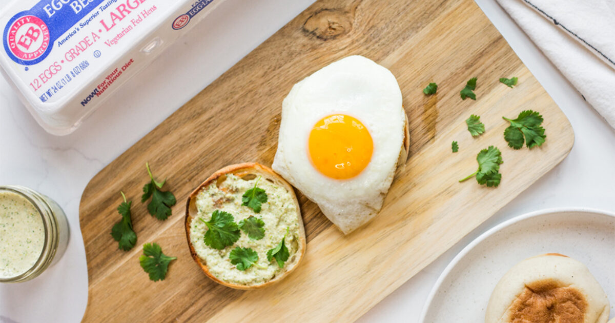Sunnyside Up Breakfast Sandwiches with Creamy Green… | Eggland's Best