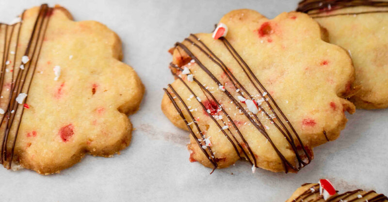 Candy Cake Shortbread with Dark Chocolate Drizzle… | Eggland's Best