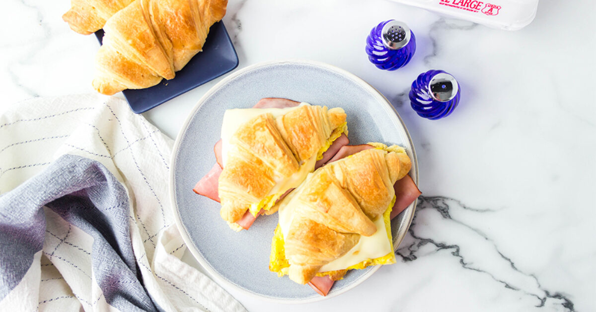 Ham, Egg, and Cheese Croissants Eggland's Best
