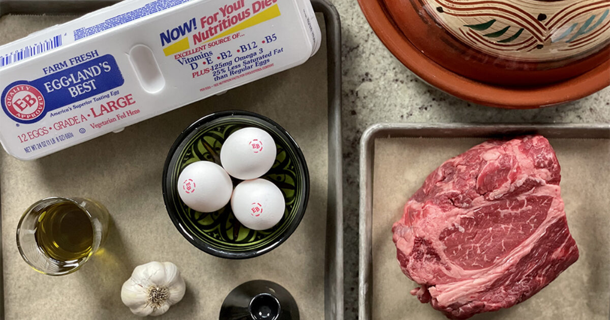 Moroccan Meat Confit (Khlii) & Egg Tagine Eggland's Best