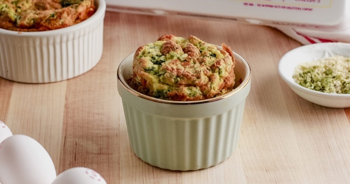 Spinach and Cheese Soufflés Eggland's Best