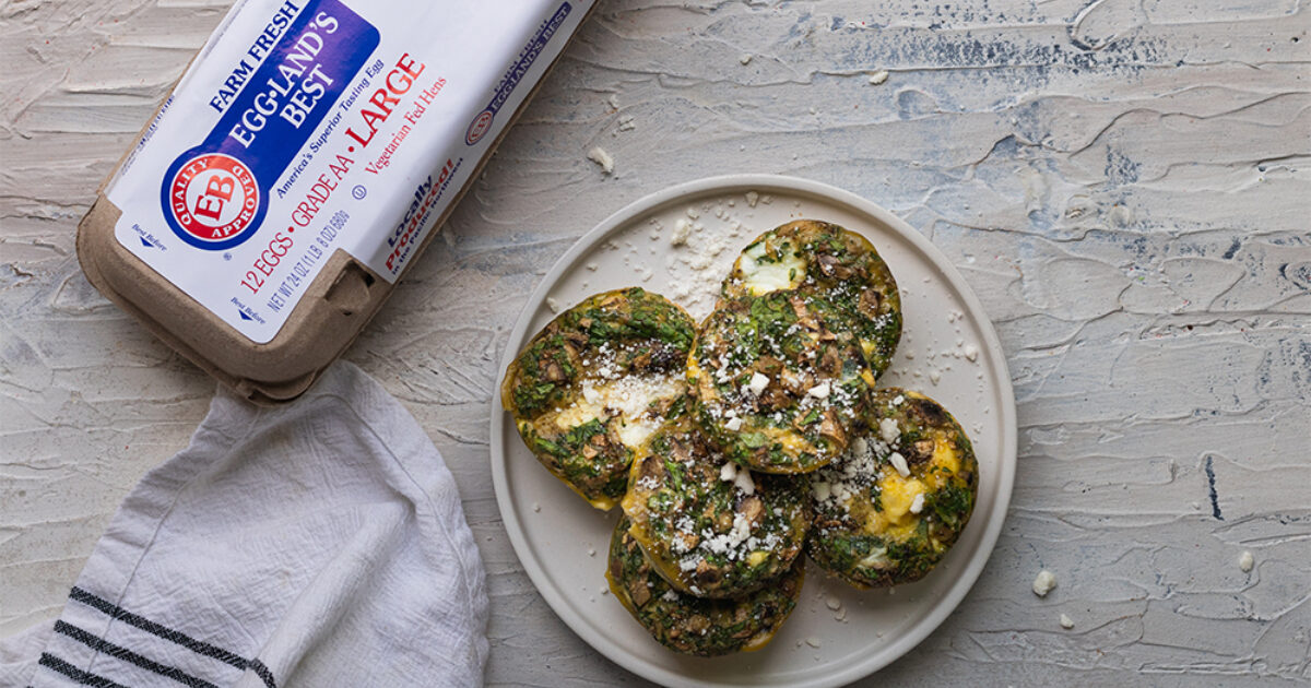 Spinach, Mushroom, and Feta Egg Bites Eggland's Best