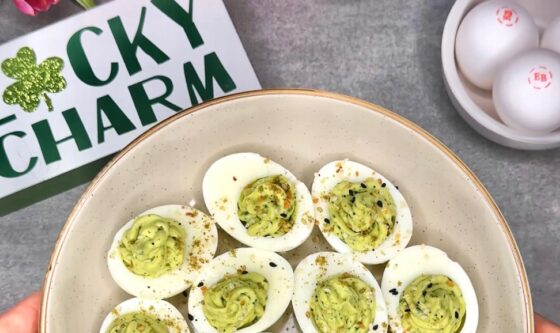 Green Goddess Deviled Eggs