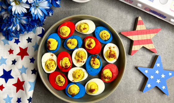 Patriotic Colored Deviled Eggs