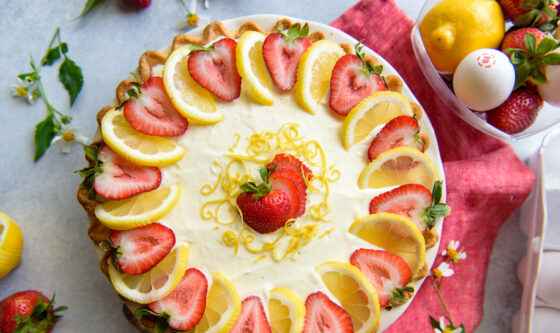 Strawberry Lemon Icebox Pie