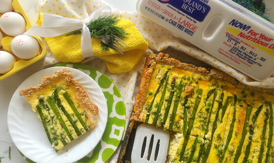 Asparagus & Goat Cheese Slab Quiche