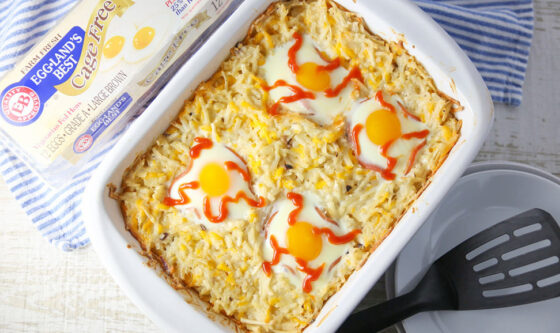 Baked Eyeball Hashbrown Casserole
