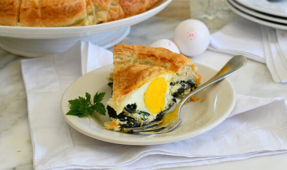 Italian Easter Pie with spinach and ricotta