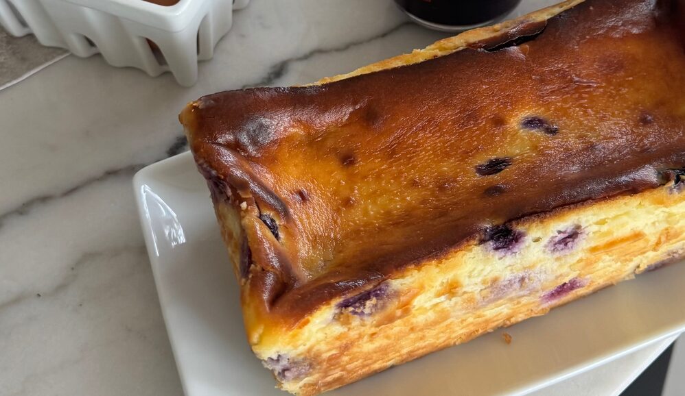 Photo of Lemon Blueberry Burnt Basque Cheesecake