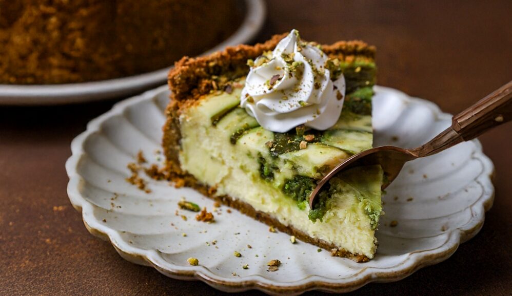 Photo of Pistachio Swirl Cheesecake