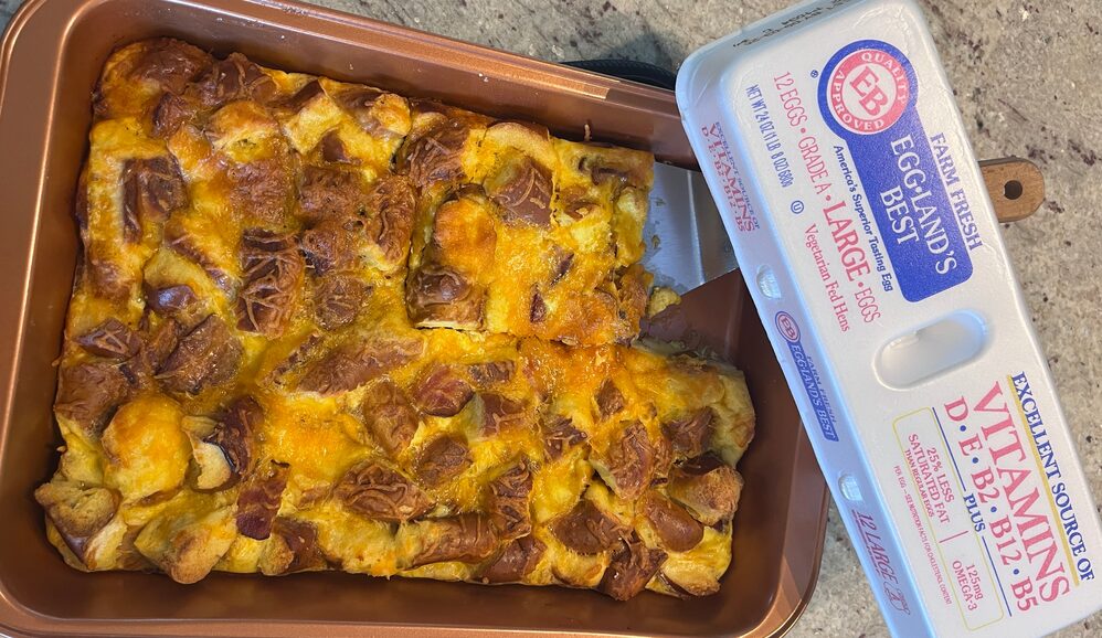 Photo of Philly Pretzel Bacon Egg and Cheese Strata