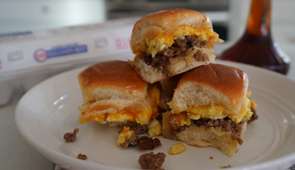 Photo of Maple Sausage & Egg Hawaiian Sliders