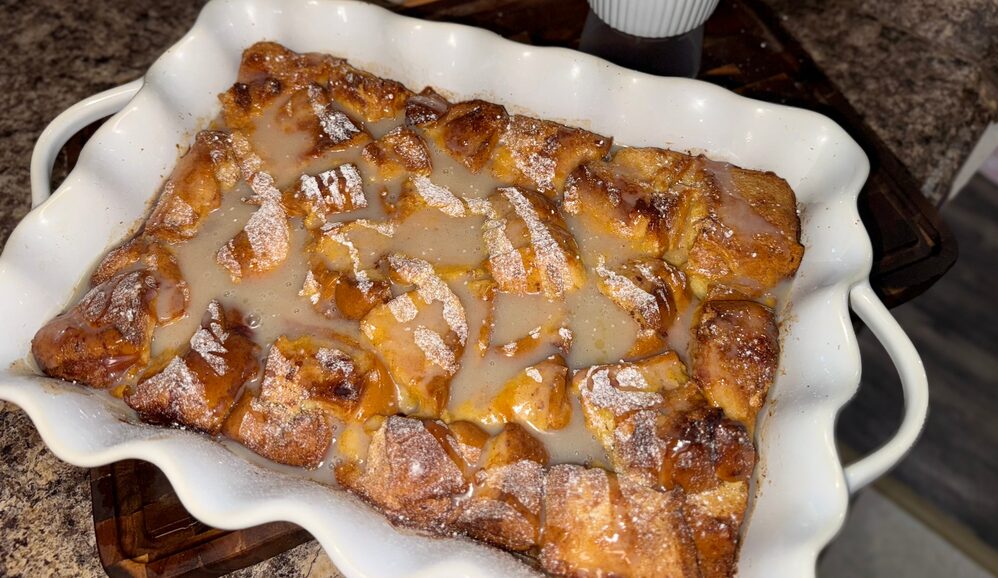 Photo of Mallorca French Toast Bake with Coquito Glaze