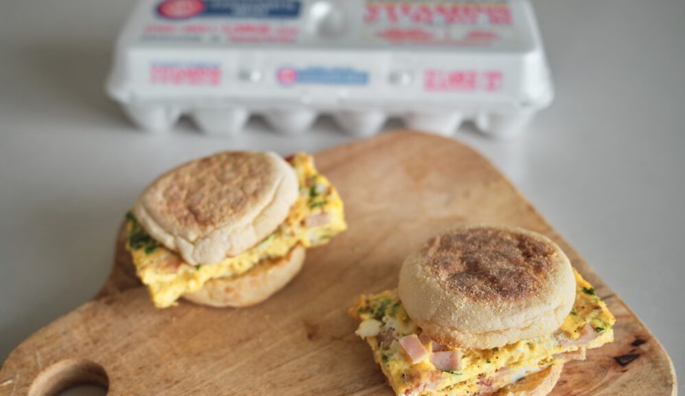 Photo of Cheesy Egg + Bacon Breakfast Sheet Pan