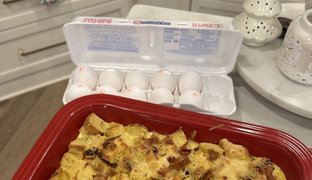 Photo of Holiday Everything Bagel Breakfast Strata