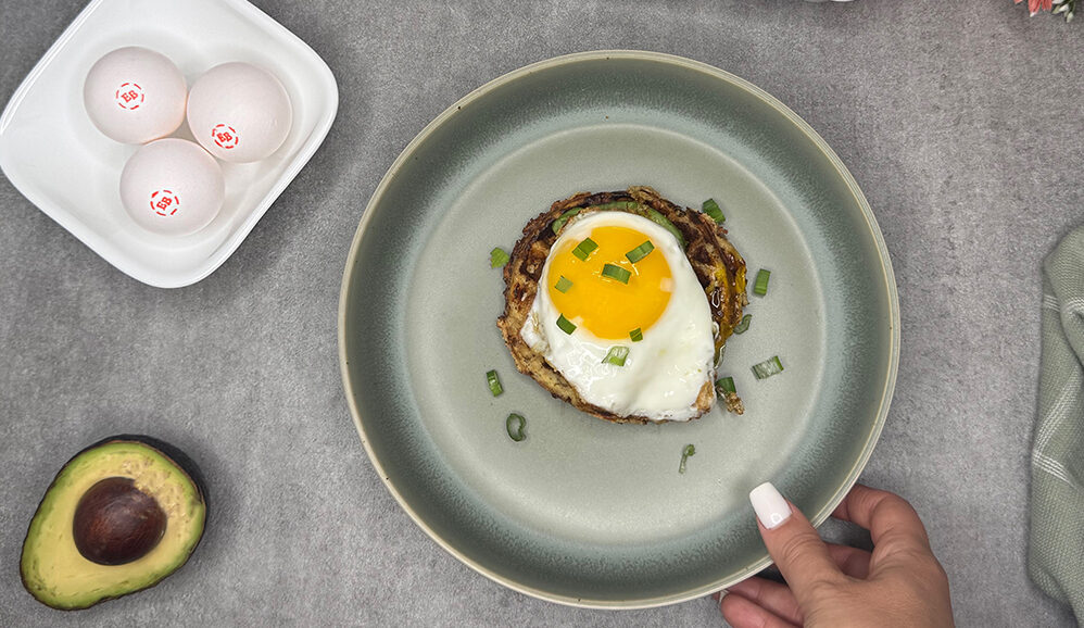 Photo of High‑Protein Tuna Waffle With Sunny‑Side‑Up Egg