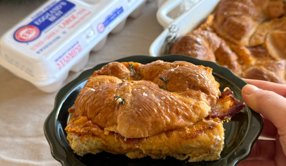 Photo of Overnight Bacon, Egg & Cheese Croissant Bake