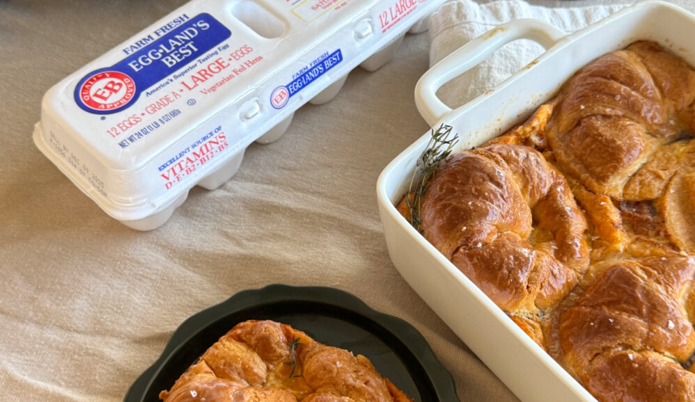 Photo of Overnight Bacon, Egg & Cheese Croissant Bake