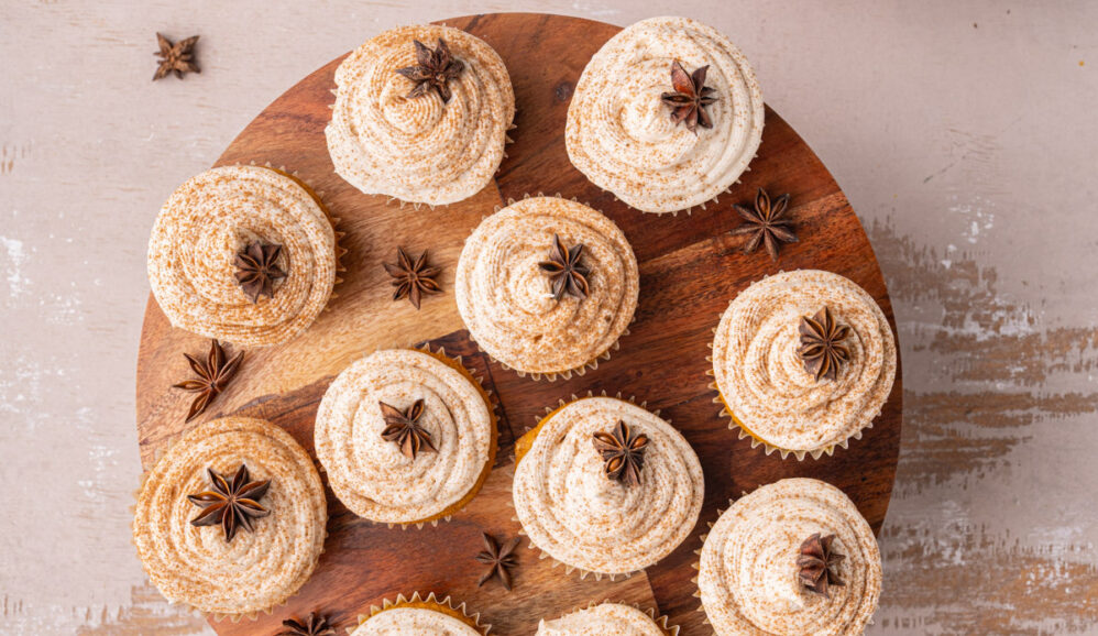 Photo of Pumpkin Muffins with Spiced Cream Cheese Frosting