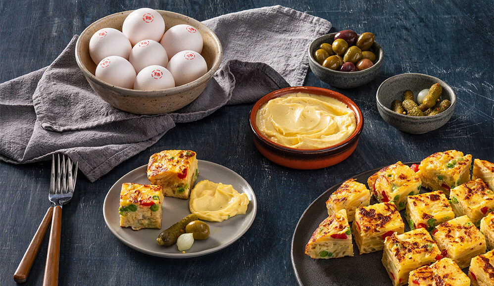 Photo of Spanish Tortilla with Roasted Red Peppers and Peas