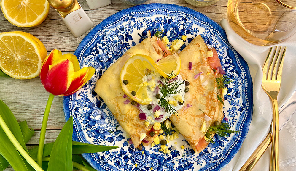 Photo of Herby Smoked Salmon and Egg Brunch Crepes